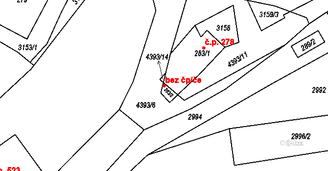 Heřmanovice 41499212 na parcele st. 283/2 v KÚ Heřmanovice, Katastrální mapa
