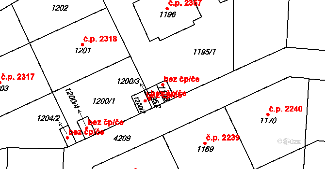 Praha 41586212 na parcele st. 1198 v KÚ Vinohrady, Katastrální mapa