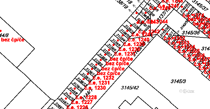 Pelhřimov 46522212 na parcele st. 3138/8 v KÚ Pelhřimov, Katastrální mapa
