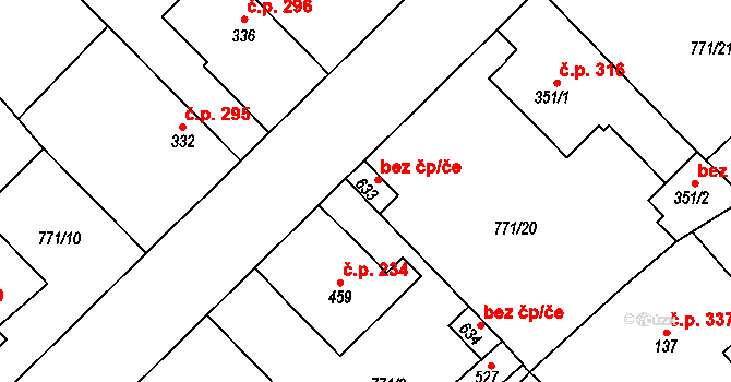 Cerhenice 48530212 na parcele st. 633 v KÚ Cerhenice, Katastrální mapa
