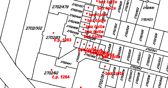 Opava 48628212 na parcele st. 2702/457 v KÚ Opava-Předměstí, Katastrální mapa