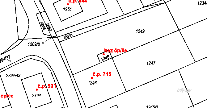 Koryčany 50062212 na parcele st. 1248 v KÚ Koryčany, Katastrální mapa
