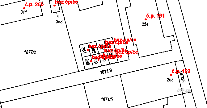 Červená Řečice 50108212 na parcele st. 370 v KÚ Červená Řečice, Katastrální mapa