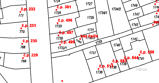 Brno 50172212 na parcele st. 1732/2 v KÚ Židenice, Katastrální mapa