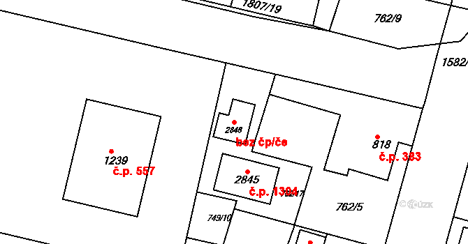 Litovel 83111212 na parcele st. 2846 v KÚ Litovel, Katastrální mapa