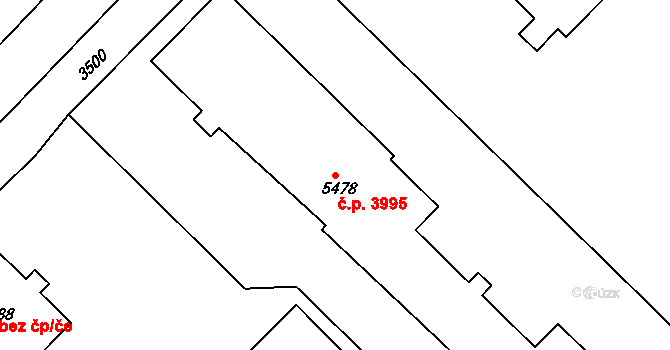 Havlíčkův Brod 3995 na parcele st. 5478 v KÚ Havlíčkův Brod, Katastrální mapa