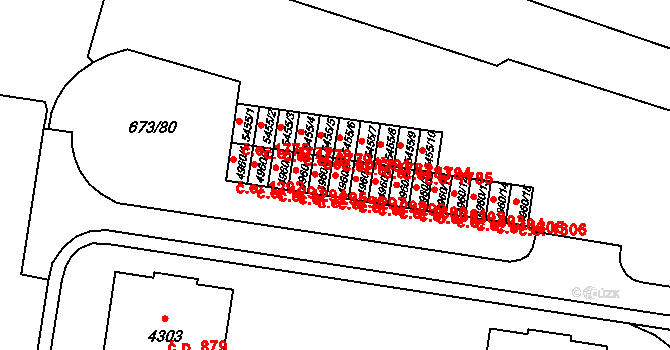 Zlín 1297 na parcele st. 4960/6 v KÚ Zlín, Katastrální mapa