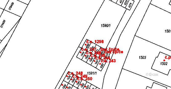 Kuřim 1298 na parcele st. 4269 v KÚ Kuřim, Katastrální mapa