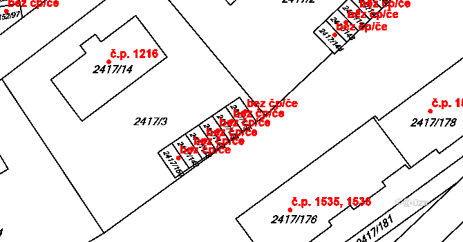 Rychnov nad Kněžnou 38494213 na parcele st. 2417/146 v KÚ Rychnov nad Kněžnou, Katastrální mapa