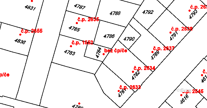 Prostějov 42150213 na parcele st. 4784 v KÚ Prostějov, Katastrální mapa