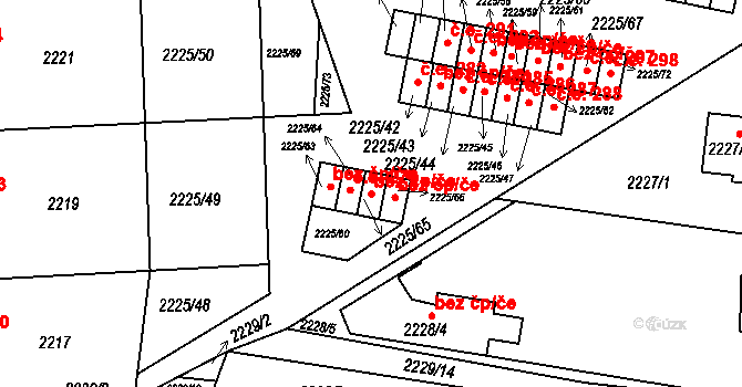 Bučovice 50099213 na parcele st. 2225/65 v KÚ Bučovice, Katastrální mapa