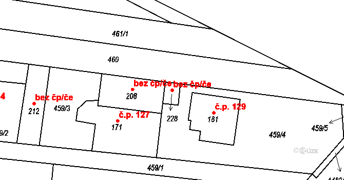 Křesín 88275213 na parcele st. 228 v KÚ Křesín, Katastrální mapa