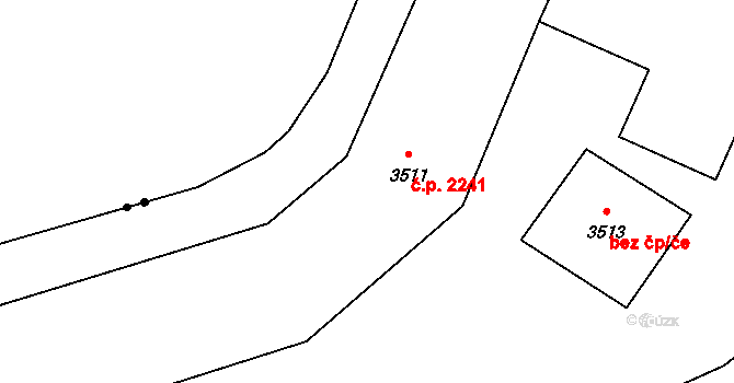 Blansko 2241 na parcele st. 3511 v KÚ Blansko, Katastrální mapa