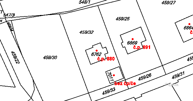 Beroun-Závodí 880, Beroun na parcele st. 6762 v KÚ Beroun, Katastrální mapa