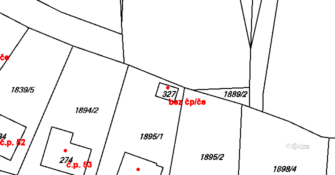 Malonty 38427214 na parcele st. 327 v KÚ Malonty, Katastrální mapa