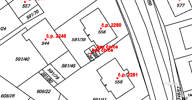 Kyjov 38734214 na parcele st. 1266 v KÚ Nětčice u Kyjova, Katastrální mapa
