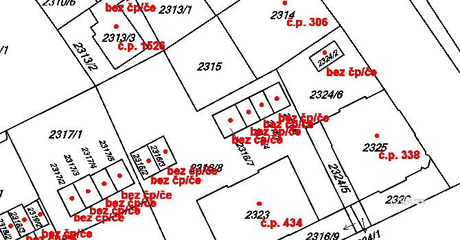 Opava 41493214 na parcele st. 2316/7 v KÚ Opava-Předměstí, Katastrální mapa