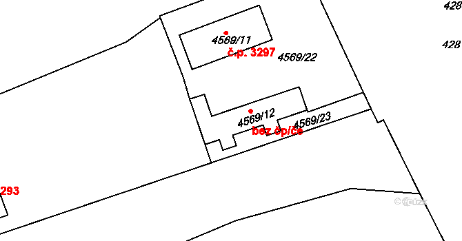 Teplice 41794214 na parcele st. 4569/12 v KÚ Teplice, Katastrální mapa