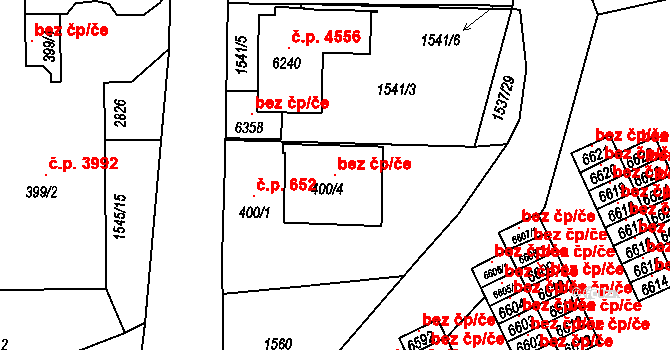 Jablonec nad Nisou 44230214 na parcele st. 400/4 v KÚ Jablonec nad Nisou, Katastrální mapa