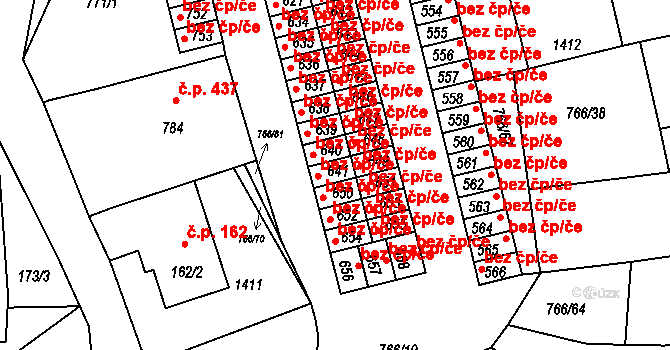 Častolovice 44247214 na parcele st. 649 v KÚ Častolovice, Katastrální mapa
