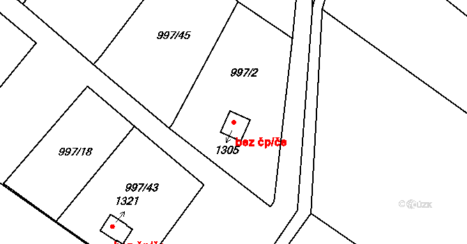 Žacléř 45040214 na parcele st. 1305 v KÚ Žacléř, Katastrální mapa
