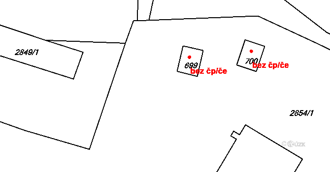 Bečov nad Teplou 45798214 na parcele st. 699 v KÚ Bečov nad Teplou, Katastrální mapa