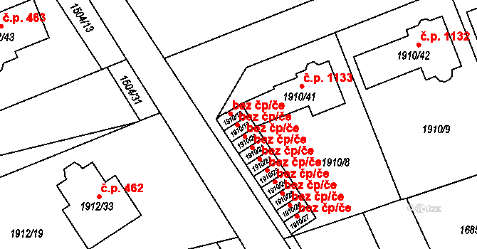 Třeboň 47557214 na parcele st. 1910/19 v KÚ Třeboň, Katastrální mapa
