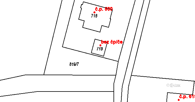 Lichnov 49513214 na parcele st. 719 v KÚ Lichnov u Nového Jičína, Katastrální mapa