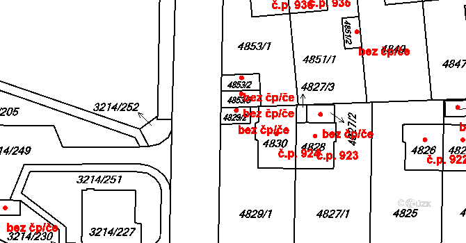 Chotěboř 49843214 na parcele st. 4829/2 v KÚ Chotěboř, Katastrální mapa