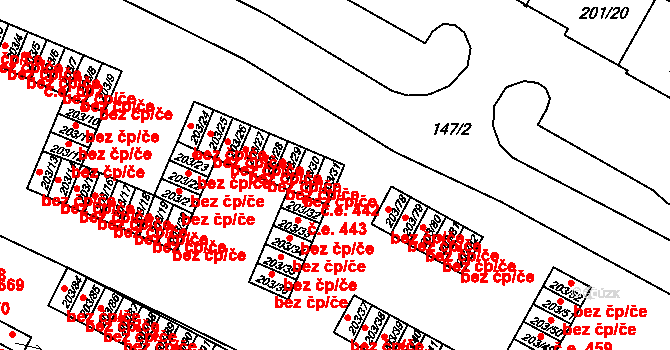 Tachov 50021214 na parcele st. 203/31 v KÚ Tachov, Katastrální mapa