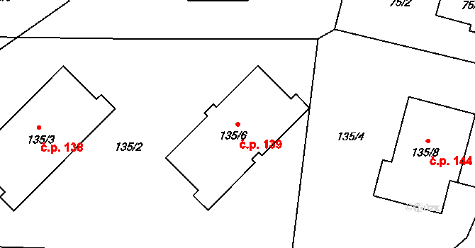 Kratonohy 139 na parcele st. 135/6 v KÚ Kratonohy, Katastrální mapa