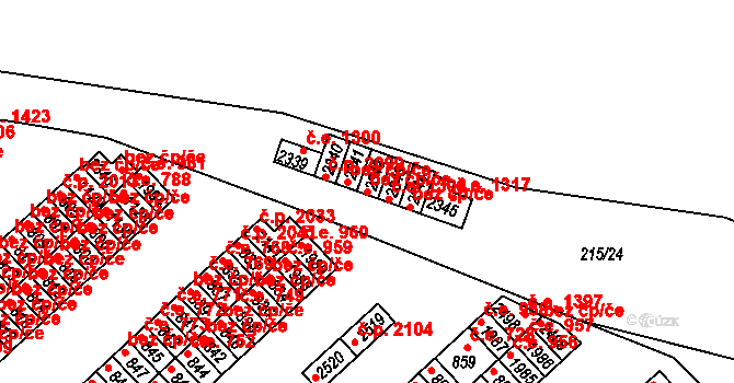 Sezimovo Ústí 42317215 na parcele st. 2342 v KÚ Sezimovo Ústí, Katastrální mapa