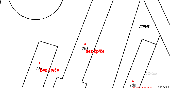 Jenišovice 43735215 na parcele st. 101 v KÚ Jenišovice u Chrudimi, Katastrální mapa