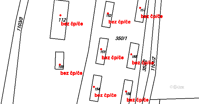 Benešov nad Černou 44209215 na parcele st. 153 v KÚ Klení, Katastrální mapa