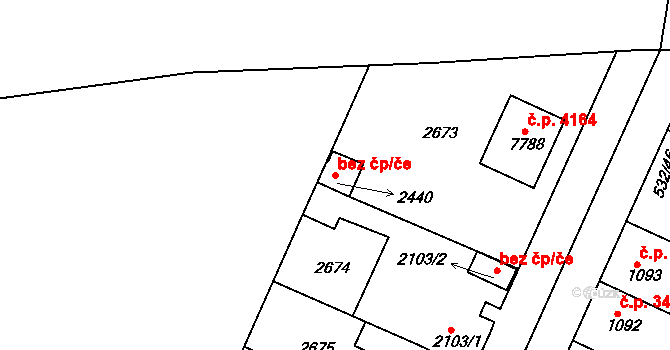 Havlíčkův Brod 44522215 na parcele st. 2440 v KÚ Havlíčkův Brod, Katastrální mapa