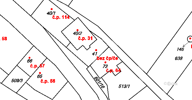 Hrušov 49950215 na parcele st. 41 v KÚ Hrušov nad Jizerou, Katastrální mapa