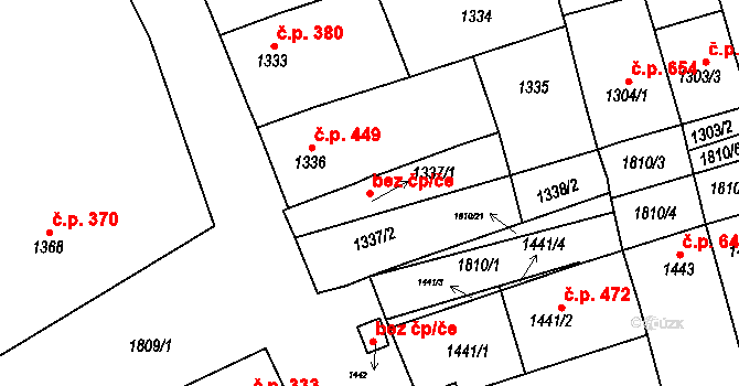 Dolní Bojanovice 106825216 na parcele st. 1337/1 v KÚ Dolní Bojanovice, Katastrální mapa