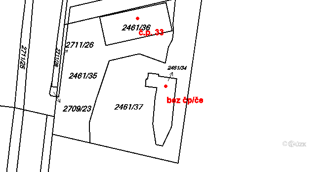 Bohumín 38218216 na parcele st. 2461/34 v KÚ Nový Bohumín, Katastrální mapa