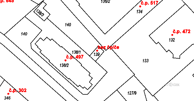 Libčice nad Vltavou 39613216 na parcele st. 139 v KÚ Letky, Katastrální mapa