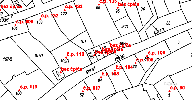 Chotěboř 44559216 na parcele st. 97/1 v KÚ Chotěboř, Katastrální mapa