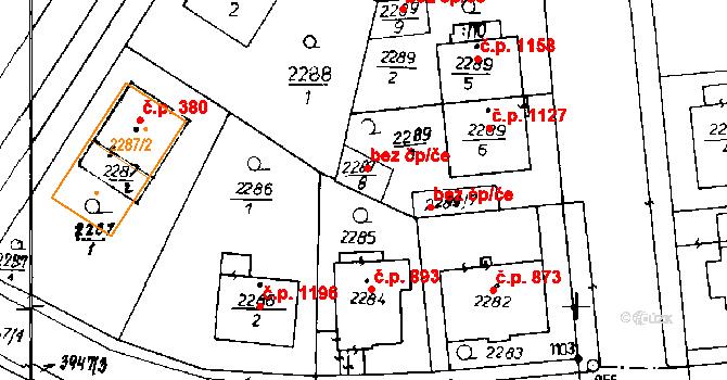 Poděbrady 46295216 na parcele st. 2289/8 v KÚ Poděbrady, Katastrální mapa