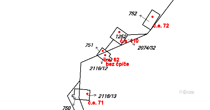 Zliv 48546216 na parcele st. 2116/12 v KÚ Zliv u Českých Budějovic, Katastrální mapa