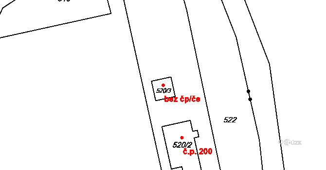 Havířov 80263216 na parcele st. 520/3 v KÚ Dolní Datyně, Katastrální mapa