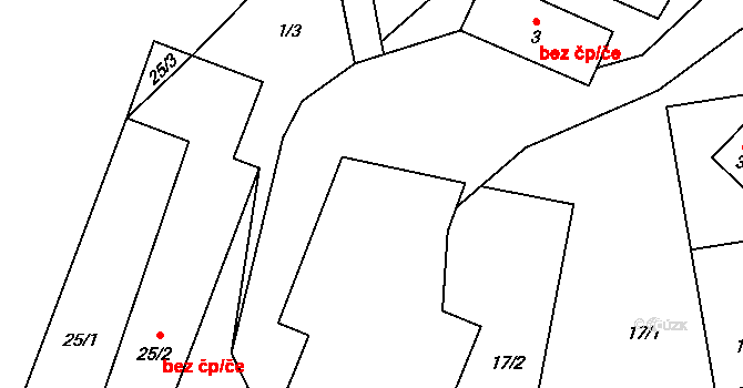 Milotice 2, Dehtáře na parcele st. 2 v KÚ Milotice, Katastrální mapa