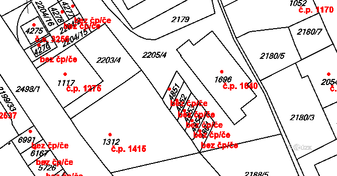 Jablonec nad Nisou 1495, Katastrální mapa