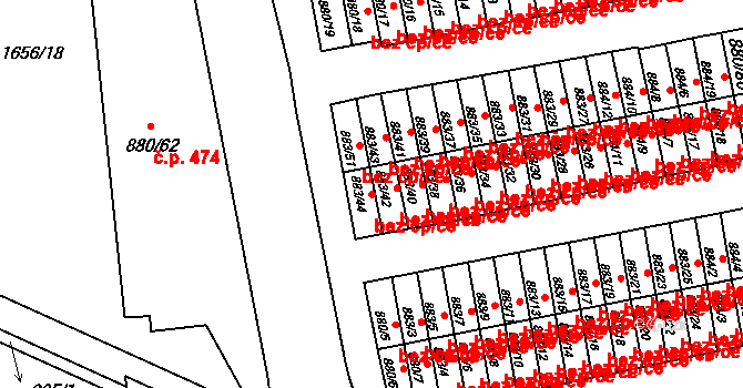Semily 38852217 na parcele st. 883/44 v KÚ Semily, Katastrální mapa
