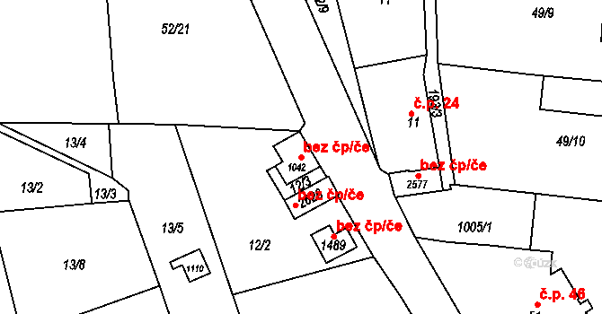 Kralupy nad Vltavou 39332217 na parcele st. 1042 v KÚ Lobeček, Katastrální mapa