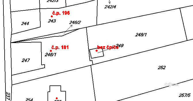 Lipůvka 39818217 na parcele st. 249 v KÚ Lipůvka, Katastrální mapa