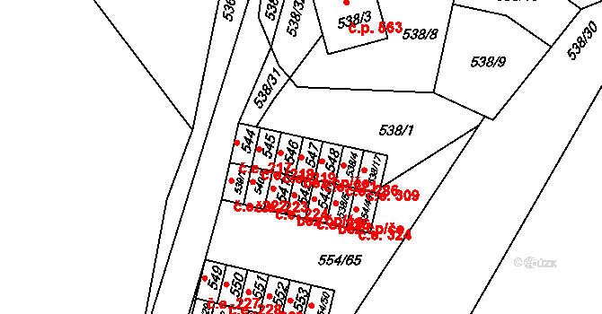 Postoloprty 40019217 na parcele st. 547 v KÚ Postoloprty, Katastrální mapa