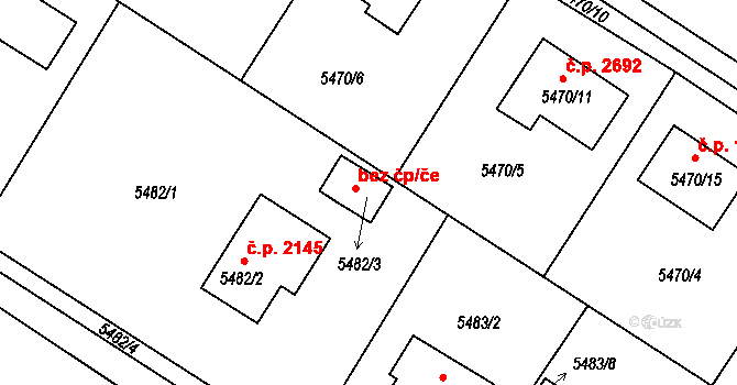 Frýdek-Místek 40326217 na parcele st. 5482/3 v KÚ Frýdek, Katastrální mapa